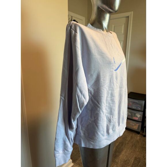 Nike Light Purple Lavender Swoosh Pullover Sweatshirt Size M - Picture 2 of 6